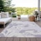 Homeroots 5' X 8' Lavender Lilac And Ivory Floral Washable Indoor Outdoor Area Rug 589549 - alternate 4