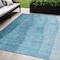Homeroots 5' X 8' Teal Blue Aqua And Blue Ombre Washable Indoor Outdoor Area Rug 581829 - alternate 1