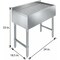 Amgood 24 in. x 18 in. Stainless Steel Underbar Drainboard AMG UD-1824-Z - alternate 6