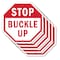 Signmission Stop Buckle Up, 10 inch X 10 inch, Aluminum Metal Signs, 5PK OC-A-5Pack-10-30 - alternate 1