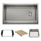 Blanco Inteos 33in Single Bowl Reversible Undermount Stainless Steel Workstation Kitchen Sink 443300 - alternate 1