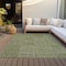 Homeroots 3' X 5' Olive Green And Beige Geometric Washable Indoor Outdoor Area Rug 596956 - alternate 8