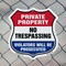 Signmission Private Property Shield Sign No Trespass, 6 inch X 6 inch, Plastic Sign, 2PK SHI-P-2PACK-6-453 - alternate 3