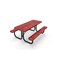 Mytcoat 6ft Rectangular Portable Outdoor Table, Red, Seats 6, Punched Steel, Textured Coating 804066 - alternate 1
