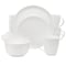 Meritage Rimmed Coupe 16 Piece Round Bone China Dinnerware Set in White 750123500M - alternate 1