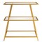 Homeroots 36" Gold Metal And Glass Three Tier Etagere Bookcase 527600 - alternate 1