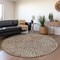 Homeroots 8' Brown And Beige Round Abstract Washable Indoor Outdoor Area Rug 599702 - alternate 7