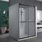 Fab Glass And Mirror Frameless Double Sliding Shower Door Portofino Series Adjustable 56-60in Width x 79in Height SHPR60X79MB - alternate 7