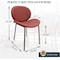 Leisuremod Servos Dining Side Chair with Upholstered Faux Leather Seat and Powder Coated Iron Frame, Bordeaux SCBL-22BOR - alternate 8