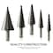 Neiko Step Drill Bit Set, 5 Piece, 4mm- 35mm, Metric, Two Flute Step Down Bits, 135 Degree Point 10198A - alternate 4