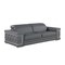 Homeroots 89" Gray Leather Sofa With Silver Legs 548985 - alternate 11