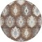 Homeroots 8' Brown Ivory And Taupe Round Southwestern Washable Indoor Outdoor Area Rug 615124 - alternate 7