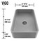 Vigo Cordoba Gothic Gray Concreto Stone 20 in. L x 13 in. W x 5 in. H Rectangular Vessel Bathroom Sink VG04062 - alternate 6