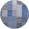 Homeroots 8' Denim Blue And Navy Blue Round Striped Washable Indoor Outdoor Area Rug 581691 - alternate 8