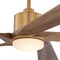 Vaxcel Wedgewood, 60 in, Satin Brass Ceiling Fan, Dark Elm Blades, LED, Remote, DC Motor F0133 - alternate 6