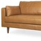 Homeroots 88" Tan Leather Sofa And Toss Pillows With Brown Legs 607329 - alternate 5