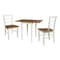 Whitewood Industries Rectangular Small Dual Drop Leaf Dining Table W/ 2 Madrid Chairs, 36 in W, 29 in L, 22 in H K79-2236D-C2-2 - alternate 1