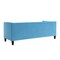 Homeroots 83" Sky Blue Velvet Wood Sofa With Toss Pillows 543952 - alternate 8