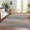 Homeroots 3' X 5' Pewter Striped Washable Indoor Outdoor Area Rug 608485 - alternate 8