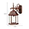 Homeroots Narrow Brown Domed Hanging Glass Lantern Wall Light 398588 - alternate 4
