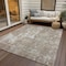 Homeroots 8' X 10' Taupe And Ivory Abstract Washable Indoor Outdoor Area Rug 598007 - alternate 7