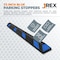 Jrex Safety 72 in Rubber Parking Block Curb Stop, Blue Reflective Strip, 10PK PBSB-JR-6-10PK - alternate 5