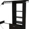 Homeroots 98" Dark Brown Wood And Metal Closet System 478424 - alternate 5