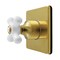 Kingston Brass Single-Handle Six-Way Diverter Valve with Square Trim Kit, Brushed Brass KS4047PX - alternate 1