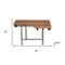 Homeroots 18" X 34" Brown Teak Wall Mount Rectangular Shower Bench With Legs 549361 - alternate 4