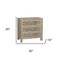 Homeroots 30" Natural Solid Wood Distressed Carved Floral Three Drawer Nightstand 569586 - alternate 8