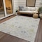 Homeroots 8' X 10' Silver Gray And Gold Oriental Washable Indoor Outdoor Area Rug 598073 - alternate 8
