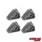 Extreme Max 5001.5772.4 Heavy-Duty Solid Rubber Wheel Chock with Handle - Value 4-Pack 5001.5772.4 - alternate 1