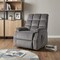 Homeroots 34" Gray Velvet Power Heated Massage Recliner 318860 - alternate 3