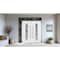 Vdomdoors Metal Double Doors Deux 5755 Gray Graphite Clear Glass 1 Sidelight and Top Transom Entry Modern Pai DEUX5755DEXD-GRE-W72+14xH80+14-RH-O - alternate 4
