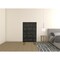 Homeroots 28" Grey Manufactured Wood + Solid Wood Stainless Steel Five Drawer Chest 491546 - alternate 4