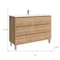 Homeroots 48" Oak Wood Freestanding Bathroom Vanity With White Sink And Three Drawers 624171 - alternate 3