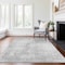 Homeroots 8' X 10' Silver And Gray Abstract Washable Indoor Outdoor Area Rug 587305 - alternate 7