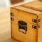 Vintiquewise Set of 2 Farmhouse Antique-Style Wood Treasure Chest with Leather Straps & Front Latch QI004849.2 - alternate 5