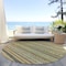 Homeroots 8' Beige And Taupe Round Striped Washable Indoor Outdoor Area Rug 615322 - alternate 7
