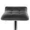 Elama 2 Piece Tufted Faux Leather Adjustable Bar Stool with Low Back in Black with Chrome Base ELM-509A-BLK - alternate 7