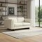 Homeroots 61" Ivory Fabric Sofa With Walnut Legs 641135 - alternate 4