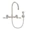 Whitehaus Collection Vintage III Plus Wall Mount Faucet with a  Long Gooseneck Swivel Spout, and Solid Brass Side Spray WHKWLV3-9301-NT-PN - alternate 5