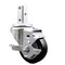 Service Caster 3.5 Inch Black Polyurethane Wheel Swivel 7/8 Inch Square Stem Caster with Brake SCC-SQ20S3514-PPUB-BLK-TLB-78 - alternate 1