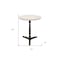 Homeroots 24" Ivory And Black Stone And Iron Round Bistro Dining Table 488591 - alternate 5
