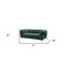Homeroots 74in Dark Green Tufted Velvet And Gold Chesterfield Love Seat 489283 - alternate 4
