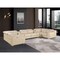 Homeroots Beige Italian Leather Power Reclining U Shaped Eight Piece Corner Sectional With Console 632561 - alternate 9