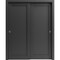 Sartodoors Sliding Closet Bypass Doors 60 x 84in, Quadro 4111 Matte Black, Sturdy Rails Moldings Trims QUADRO4111DBD-BLK-6084 - alternate 8