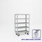 Pucel Expanded Metal Stock Cart, Five Shelf, 36 in W x 18 in D x 56 1/4 in H, Putty X-1836-S - alternate 1