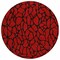 Homeroots 8' Red And Black Round Geometric Washable Indoor Outdoor Area Rug 599240 - alternate 6