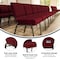 Flash Furniture Hercules Church Chair, 21-1/4 in W 25" L 33" H, Fabric Seat FD-CH0221-4-GV-3169-BAS-GG - alternate 9